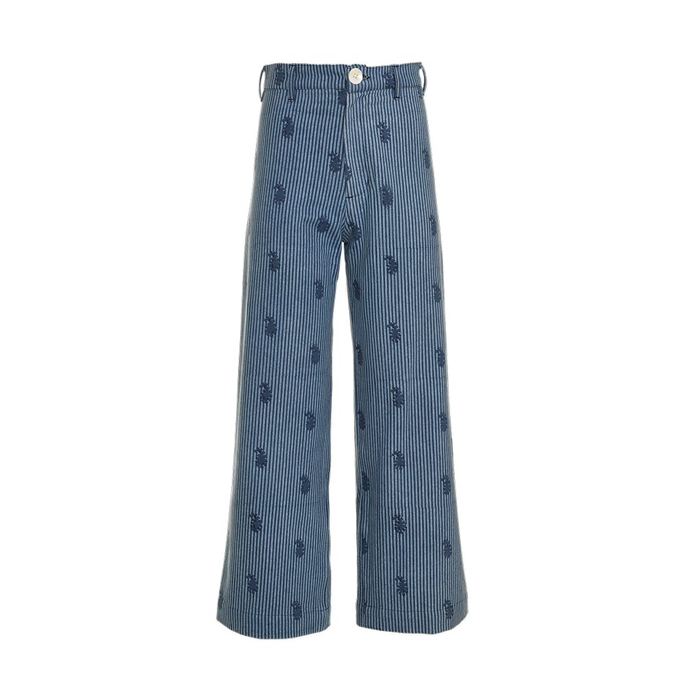 Denim Disco Pants in Small Paisley