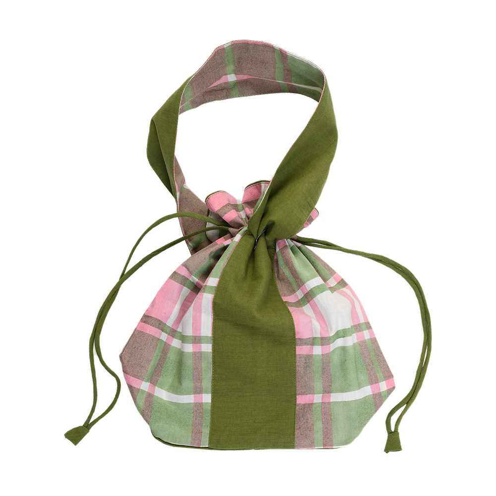 Dumpling Bag in Tartan Print