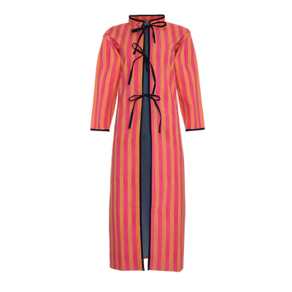 Elsa Summer Coat in Thick Stripes