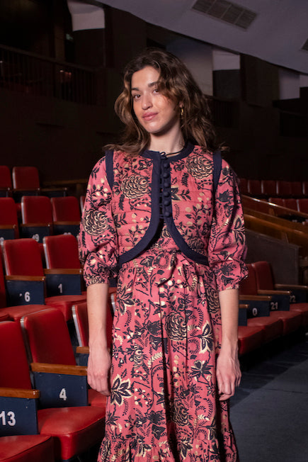 Final Sale: Bolero Vest in Big Phool Print