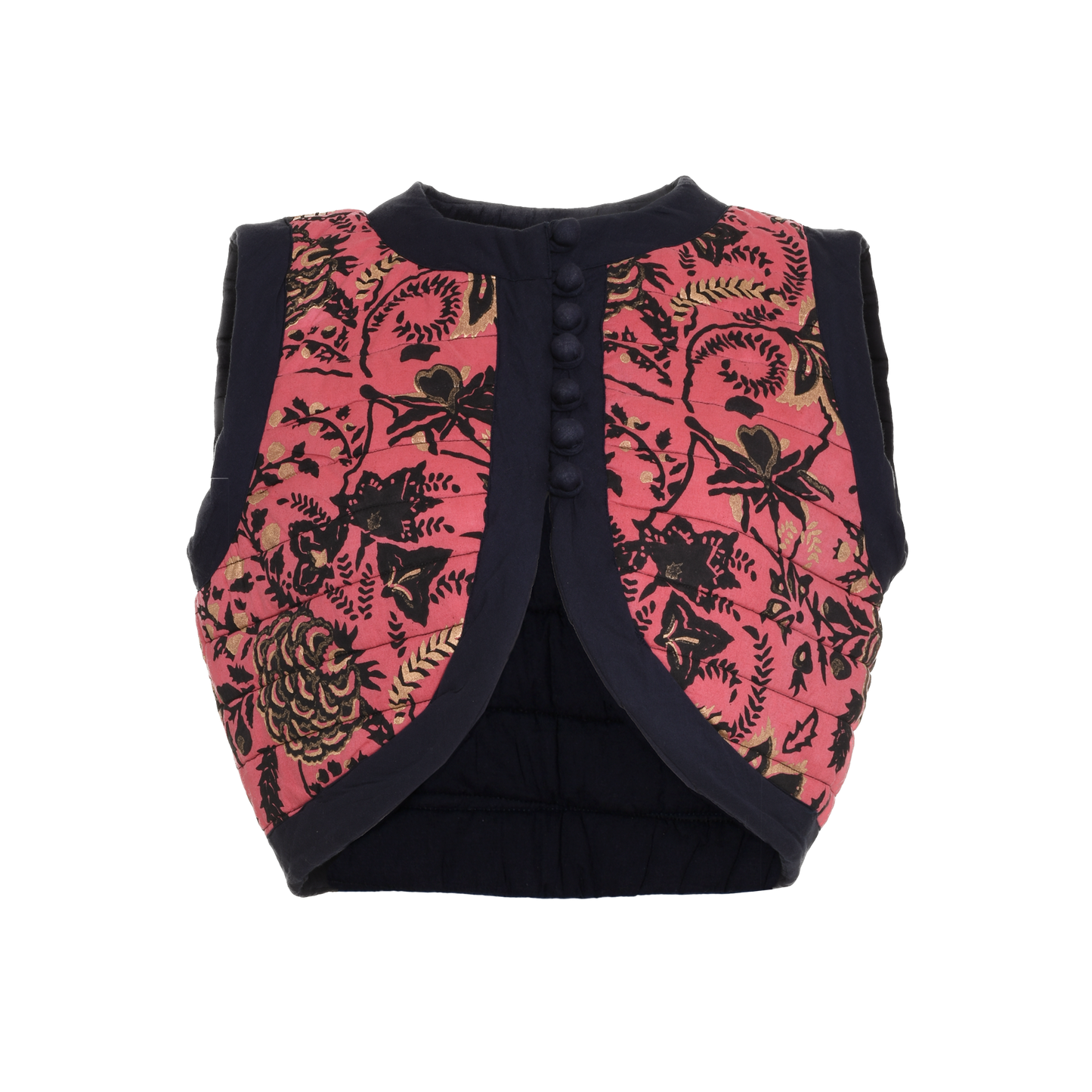 Bolero Vest in Big Phool Print