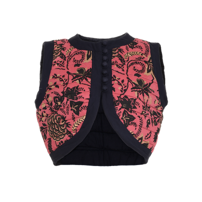 Bolero Vest in Big Phool Print