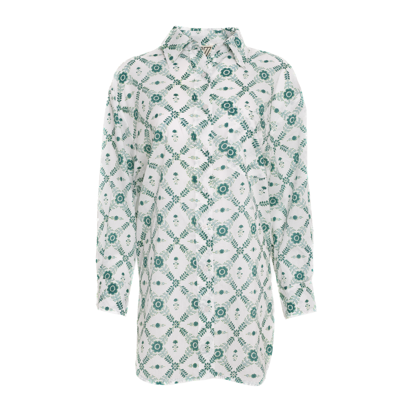 Oversized Button Down in Chakri Print