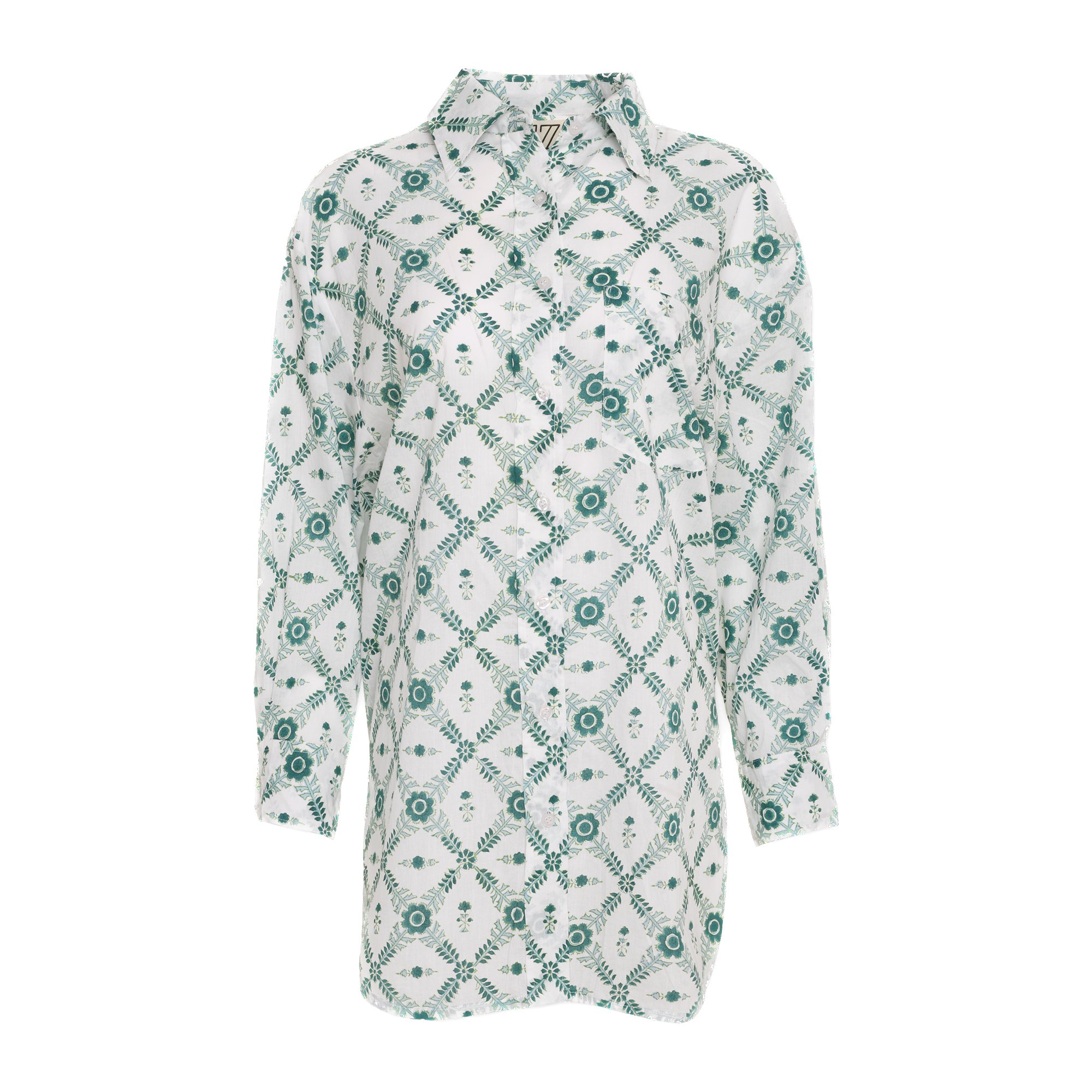 Oversized Button Down in Chakri Print