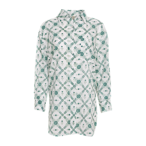 Oversized Button Down in Chakri Print