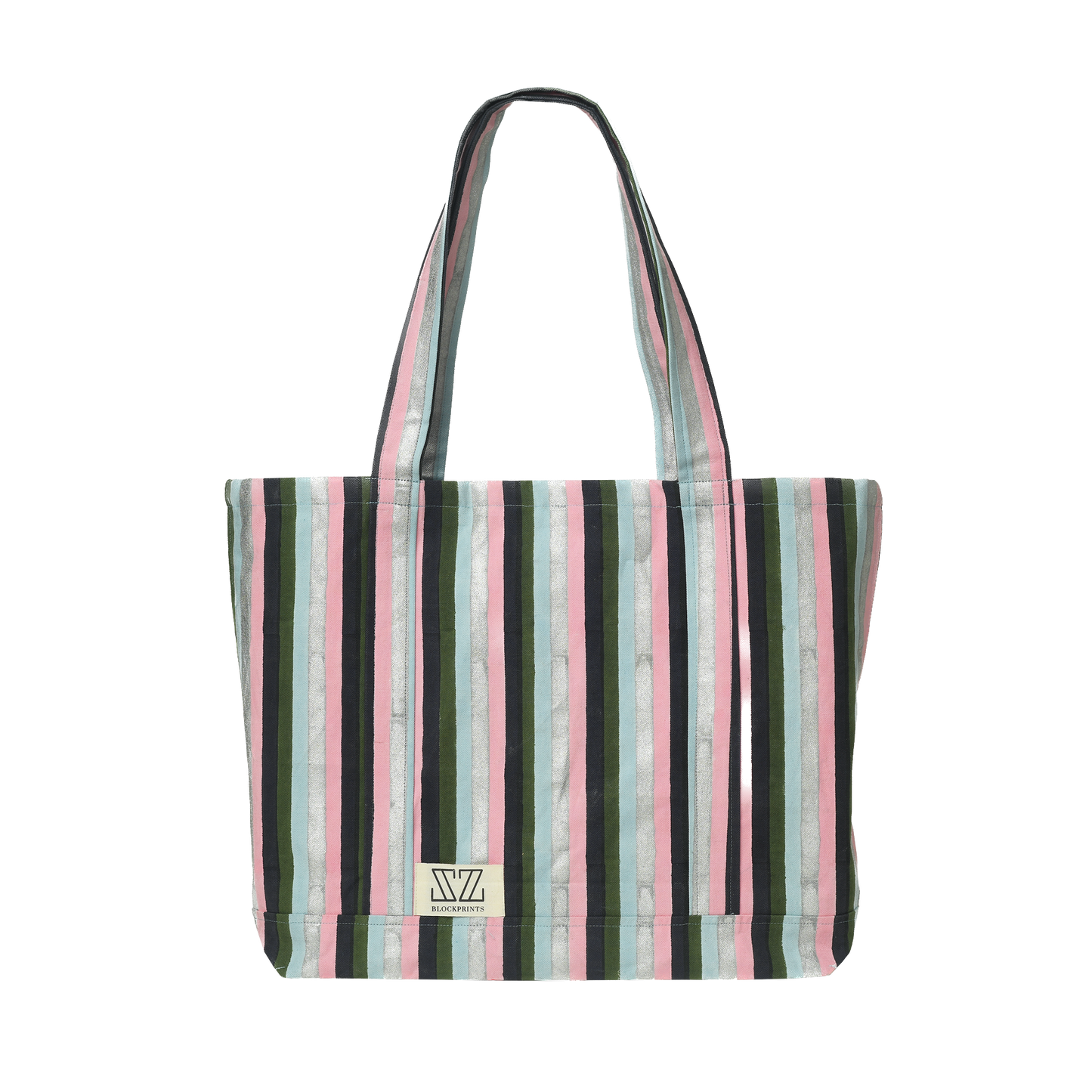 Small Tote in Multi Stripe