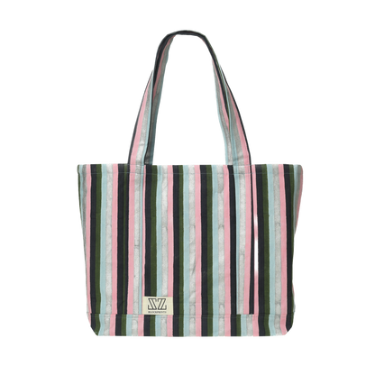 Small Tote in Multi Stripe