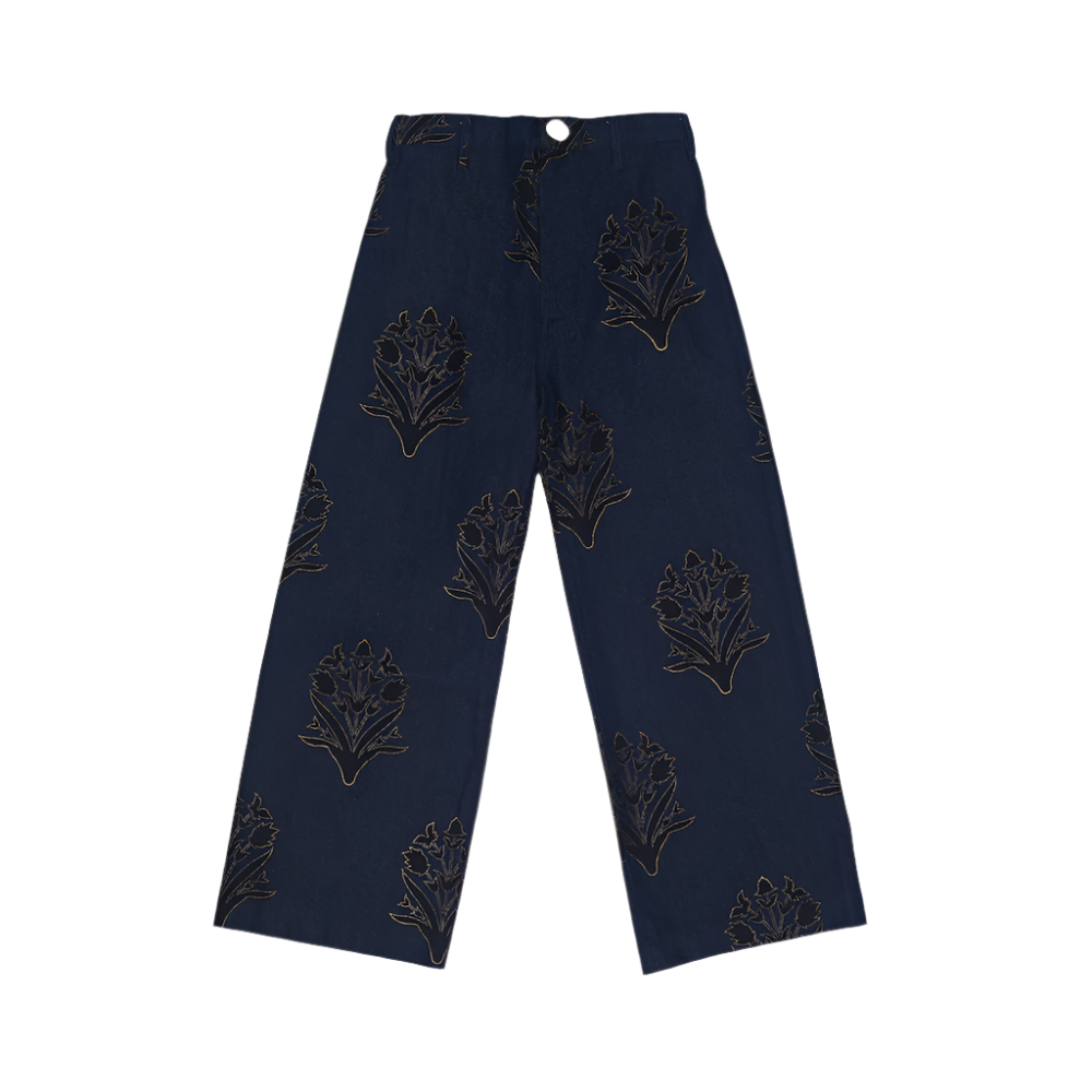 Denim Disco Pant in Palladio Stamp