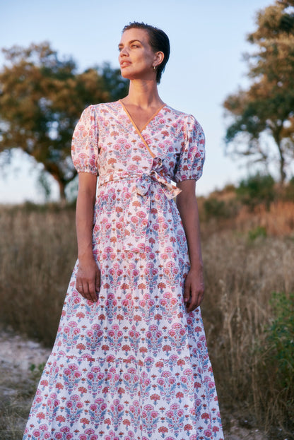 Emily Dress in Geranium Print