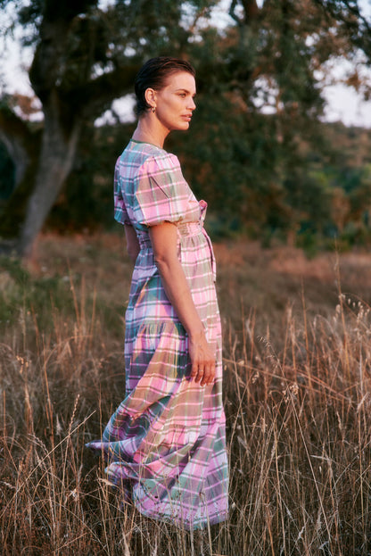 Emily Dress in Tartan Print