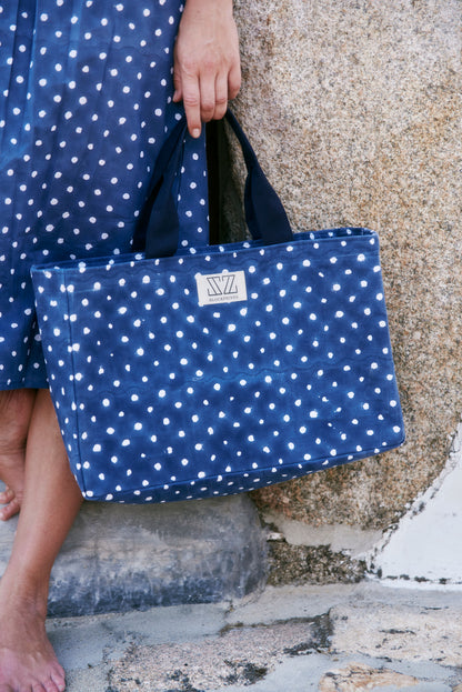 Shopper Bag in Polka Dots