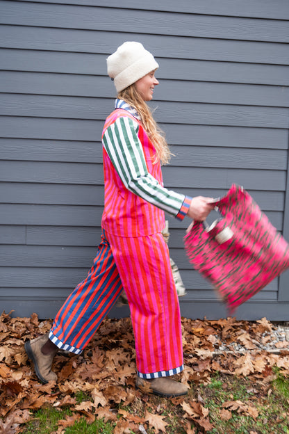 Pajama Set in Mixed Stripes