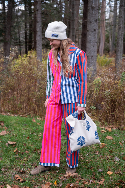 Pajama Set in Mixed Stripes