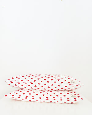 Pillow Case Set in Ruby Red