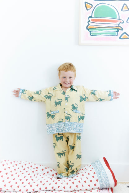 Kids PJ Set in Butter