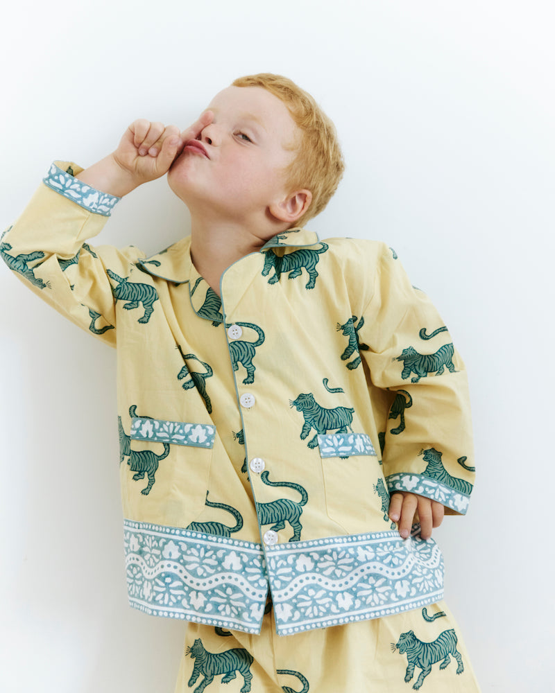 Kids PJ Set in Butter