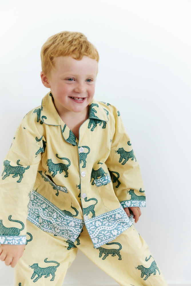 Kids PJ Set in Butter