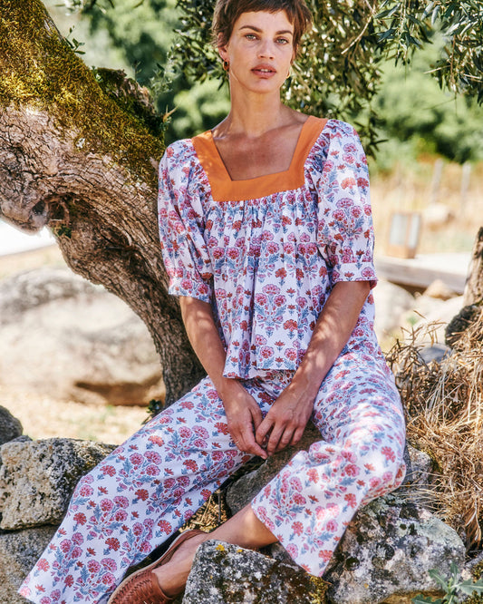 Disco Pants in Geranium Print