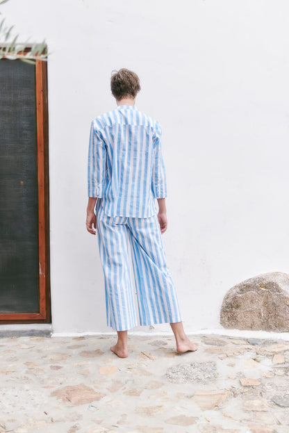 Drawstring Pants in Thick Stripes