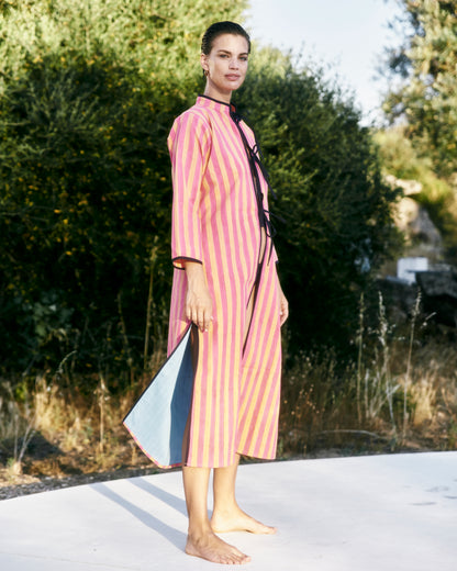 Elsa Summer Coat in Thick Stripes