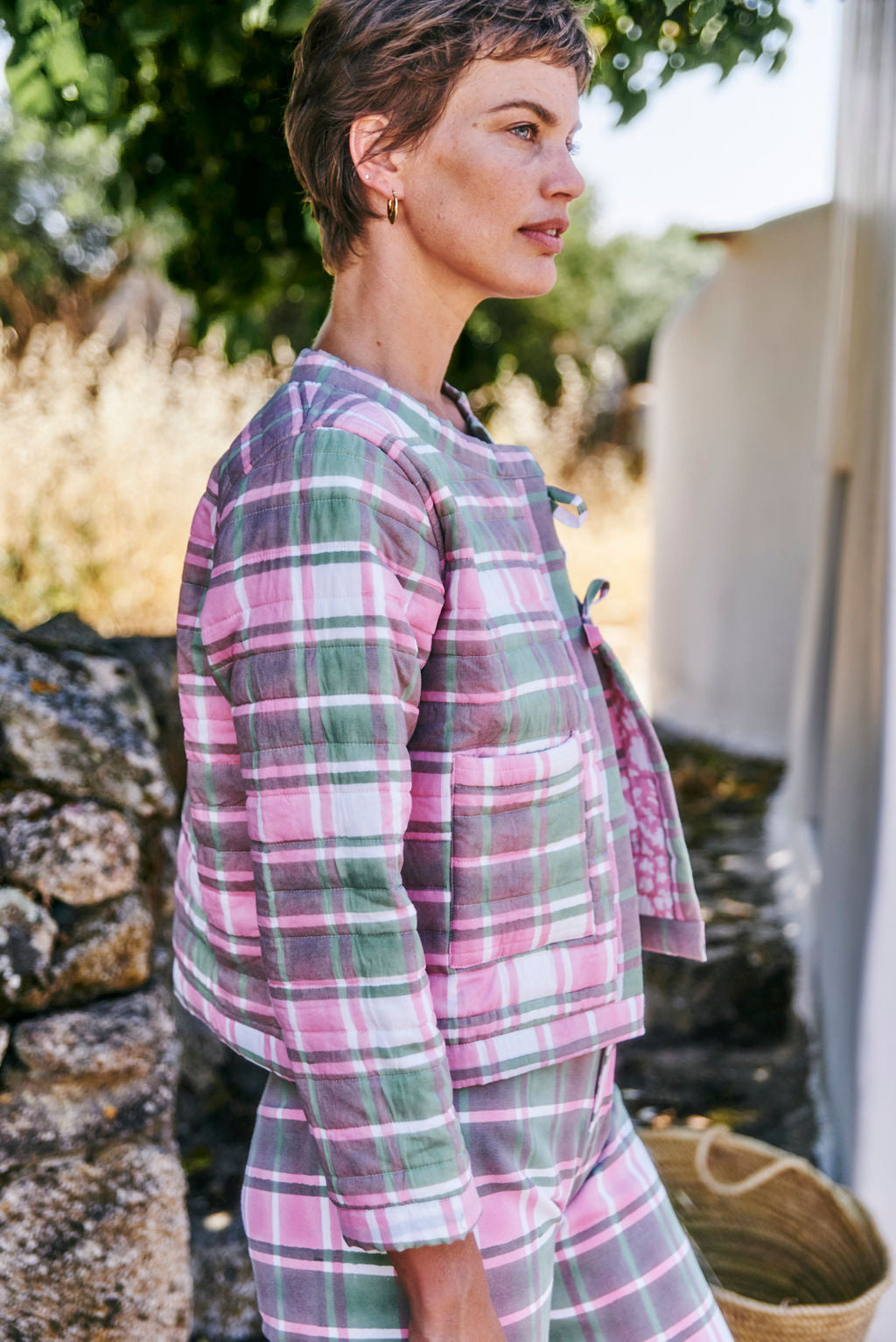 Poppy Jacket in Tartan Print