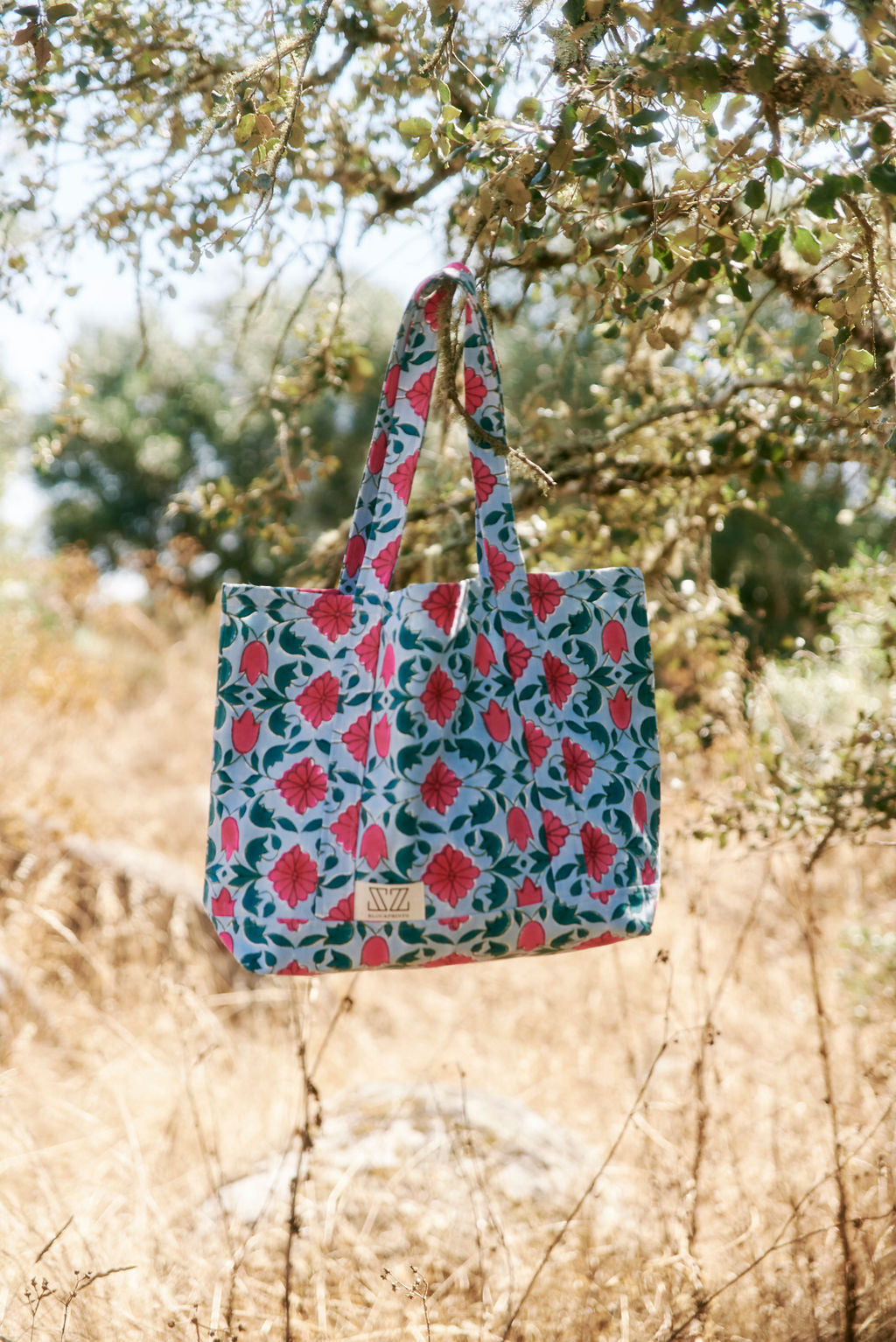 Small Tote in Lisbon Print