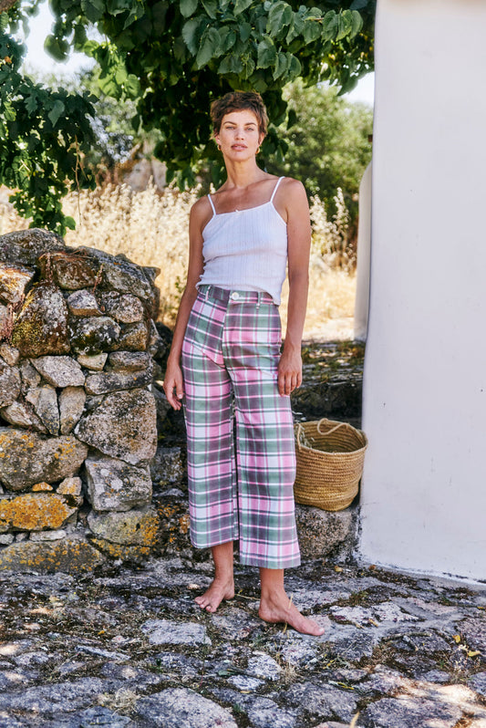 Disco Pants in Tartan Print