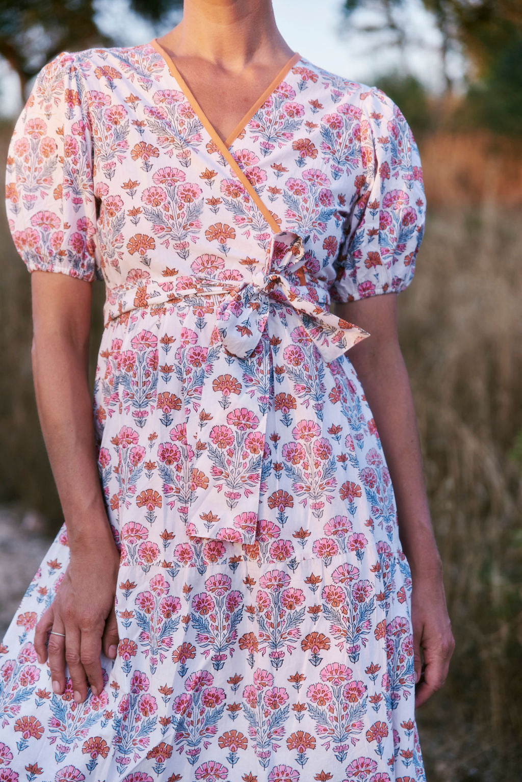 Emily Dress in Geranium Print