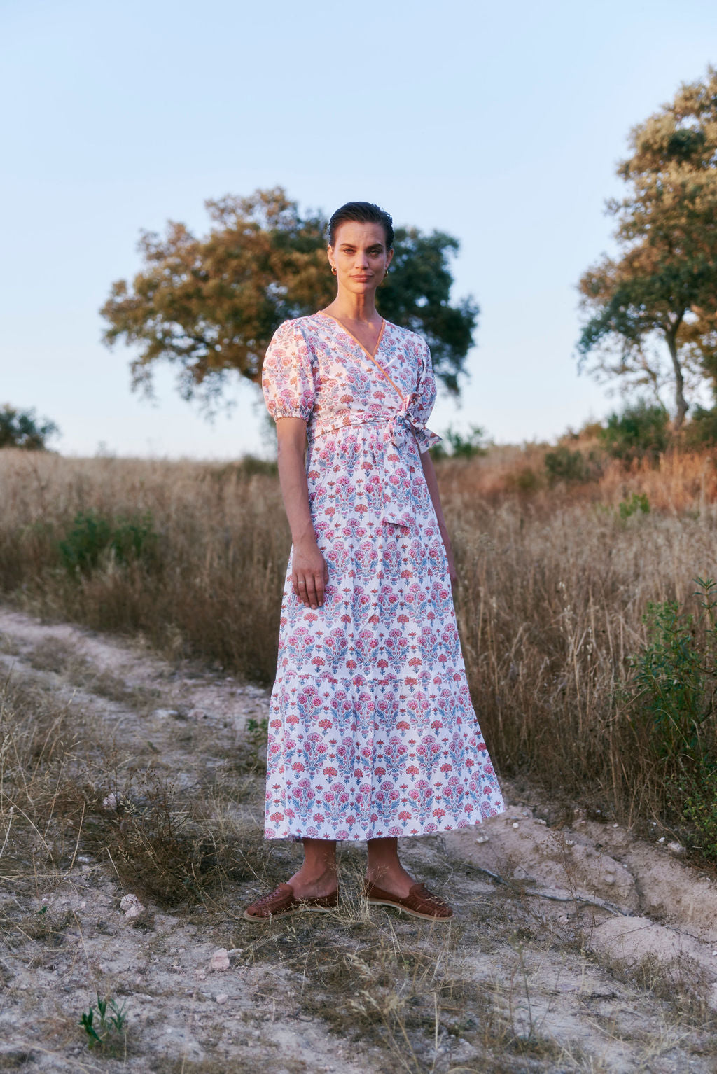 Emily Dress in Geranium Print