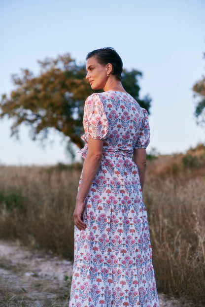 Emily Dress in Geranium Print