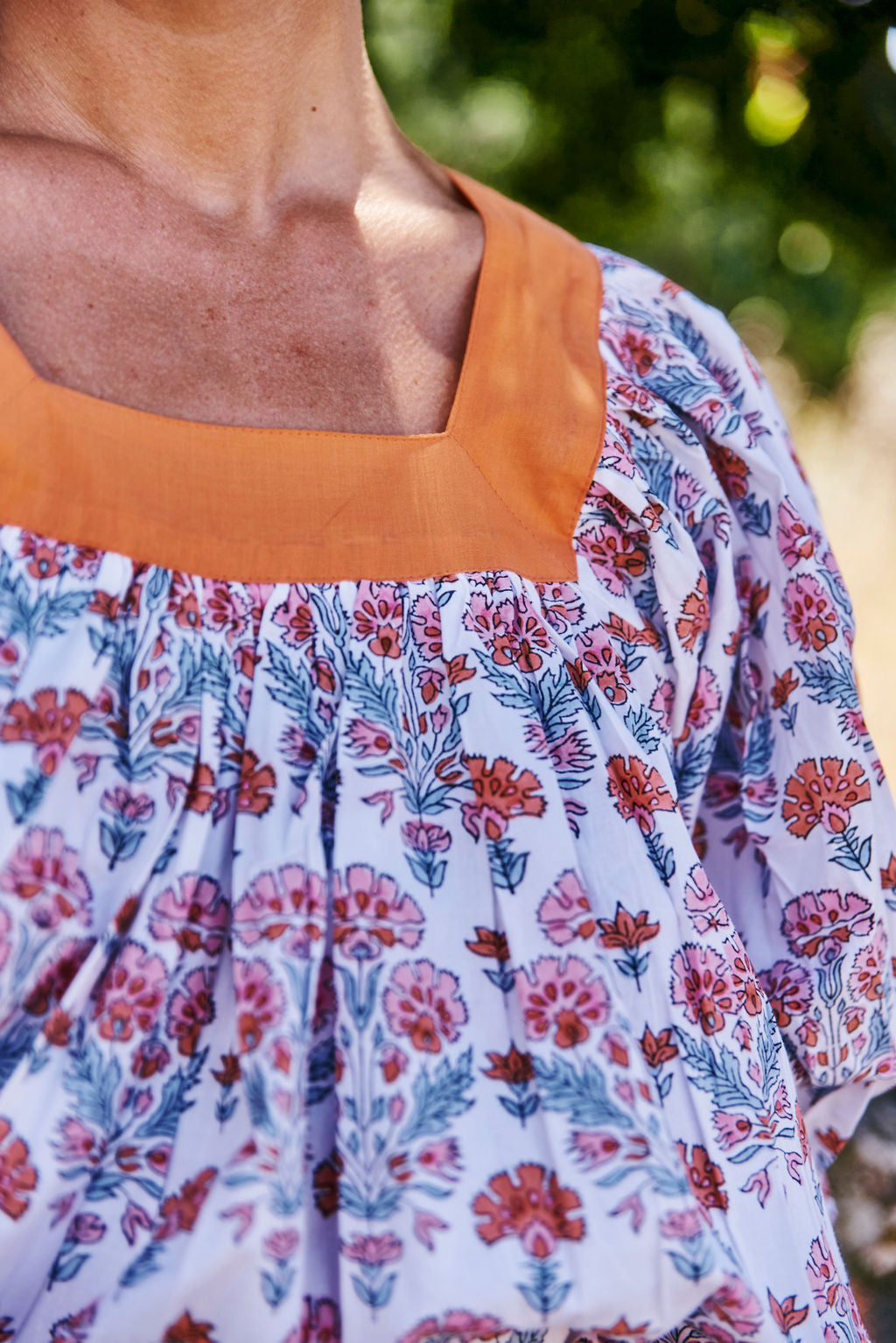 Viti Top in Geranium Print