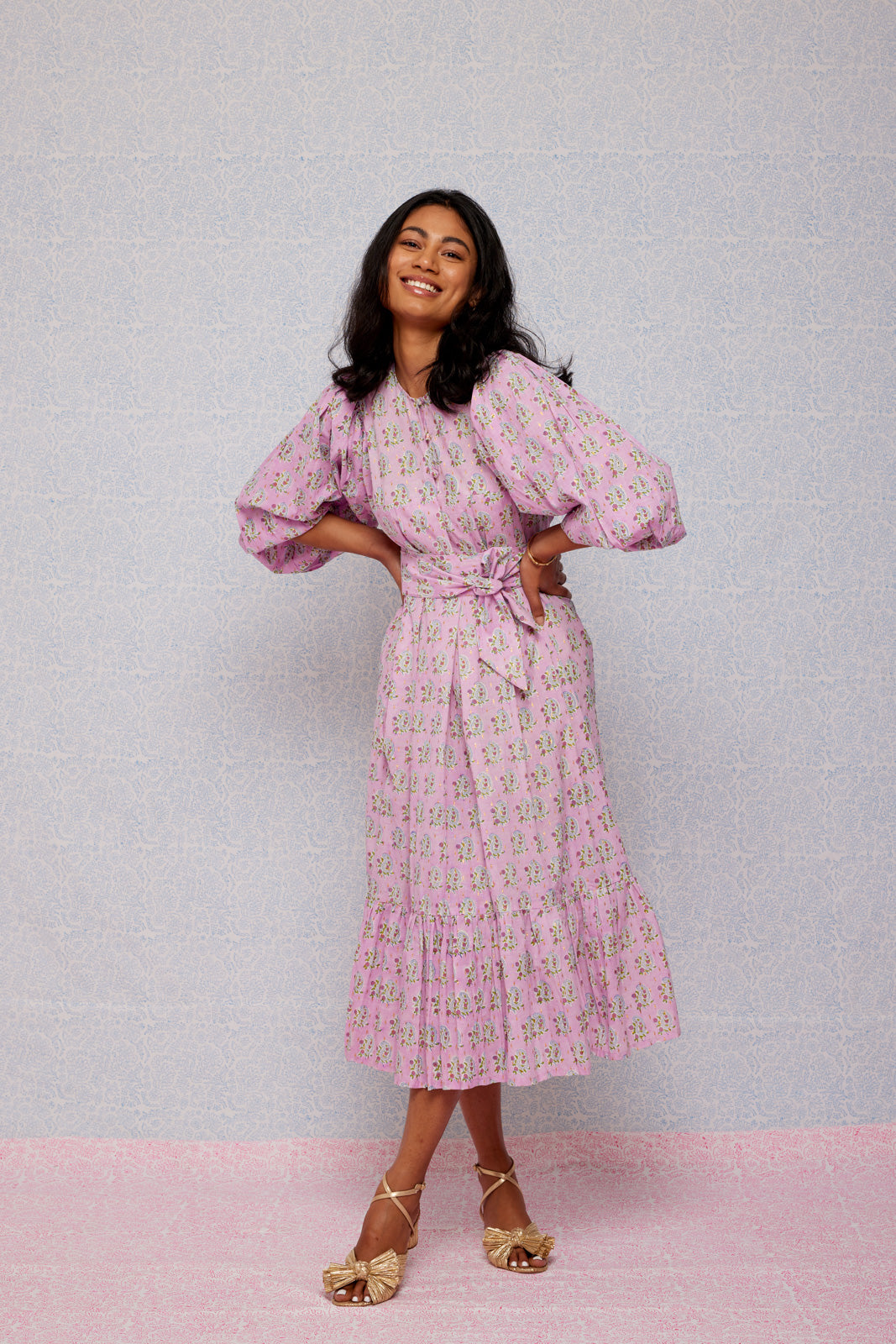 Aaron Dress in Violet | SZ Blockprints – SZ BLOCKPRINTS