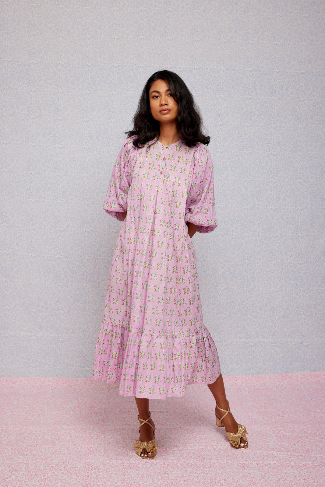 Aaron Dress in Violet | SZ Blockprints – SZ BLOCKPRINTS